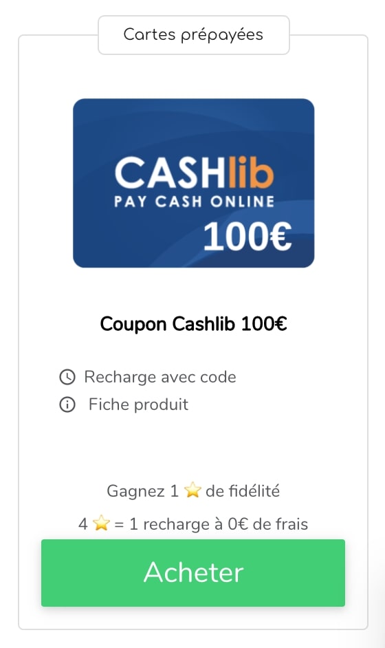 Acheter code cashlib