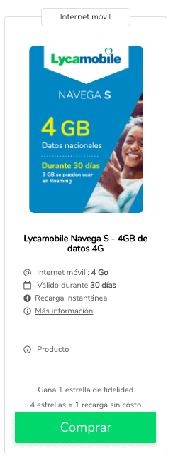 Recargar saldo Lycamobile : recargar en linea